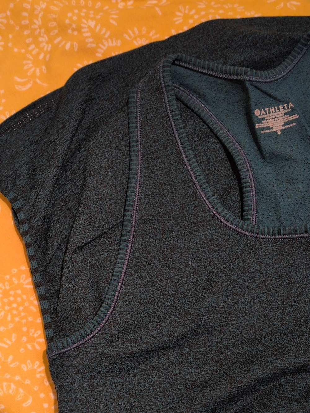 Athleta Women's Teal Heather Racerback Tank Top